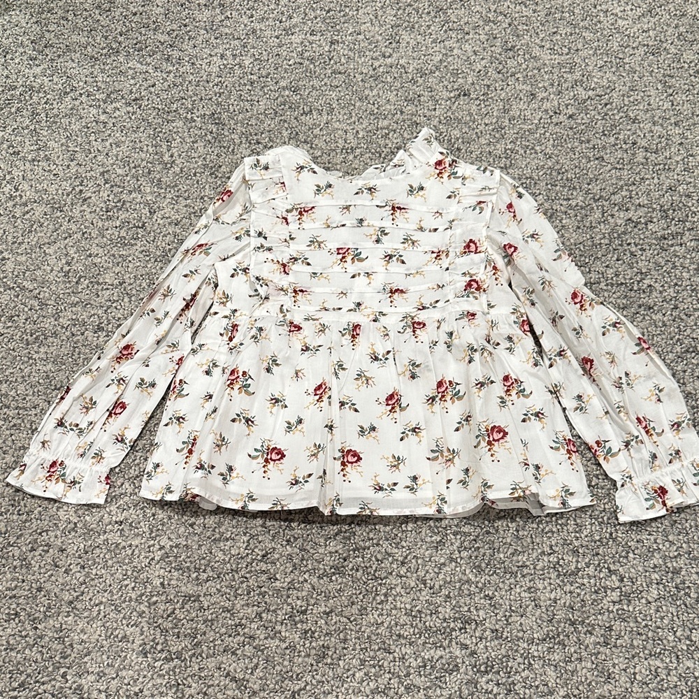 Janie and Jack Floral Long Sleeve Blouse